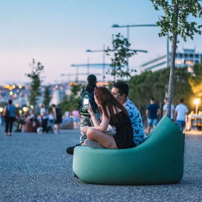 outdoor seating design recycled material